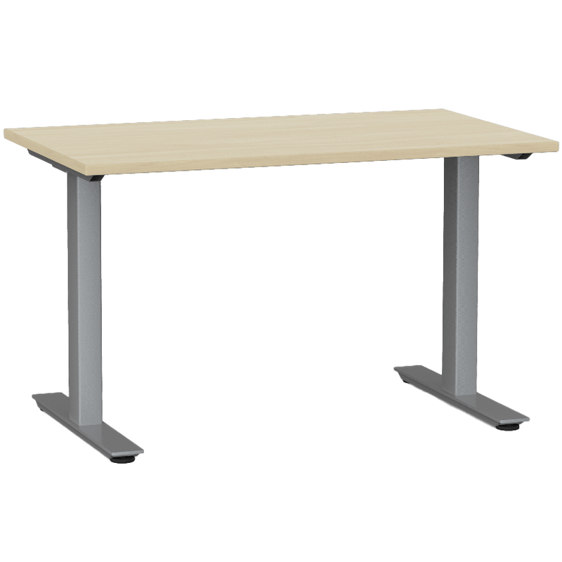 Agile Fixed Height Desk 1200 x 700 / Nordic Maple / Silver