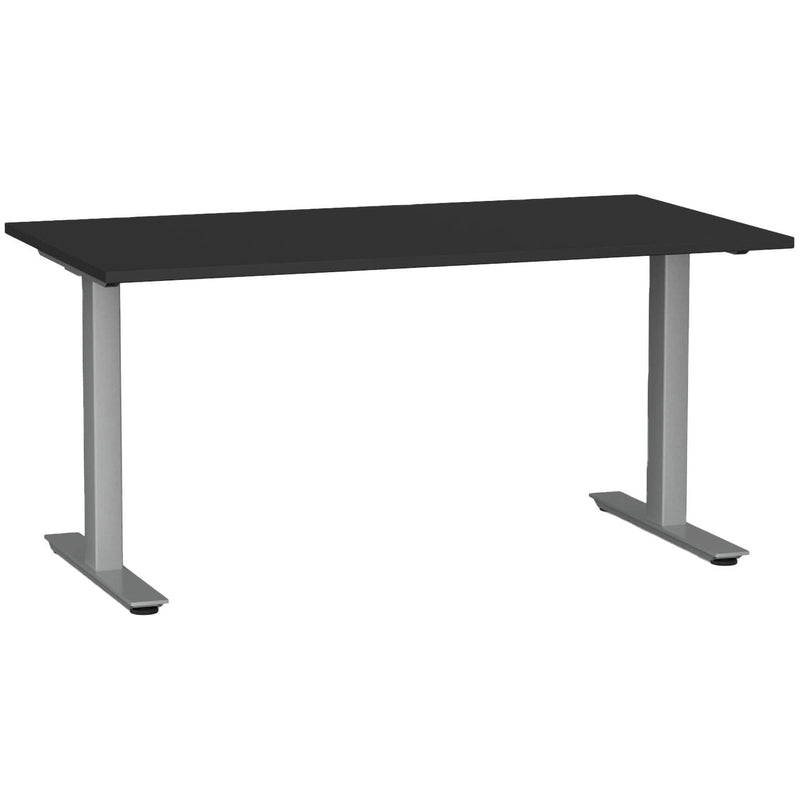 Agile Fixed Height Desk 1500 x 800 / Black / Silver