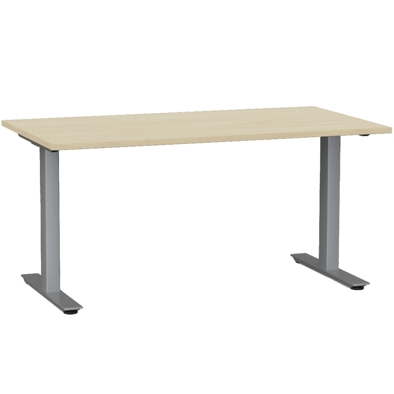 Agile Fixed Height Desk 1500 x 800 / Nordic Maple / Silver