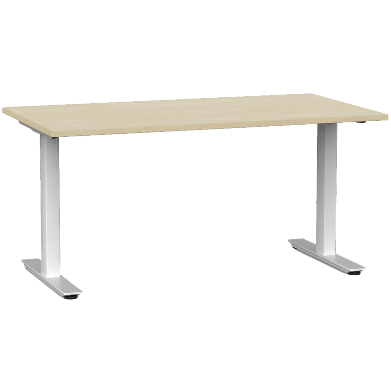 Agile Fixed Height Desk 1500 x 800 / Nordic Maple / White