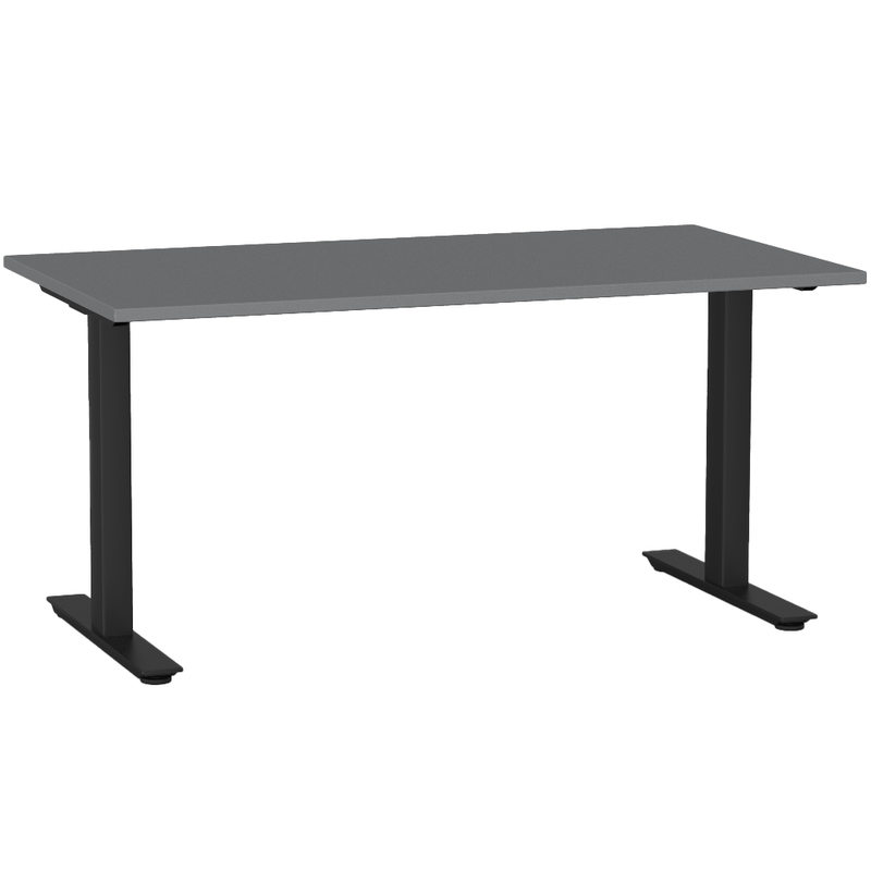 Agile Fixed Height Desk 1500 x 800 / Silver / Black