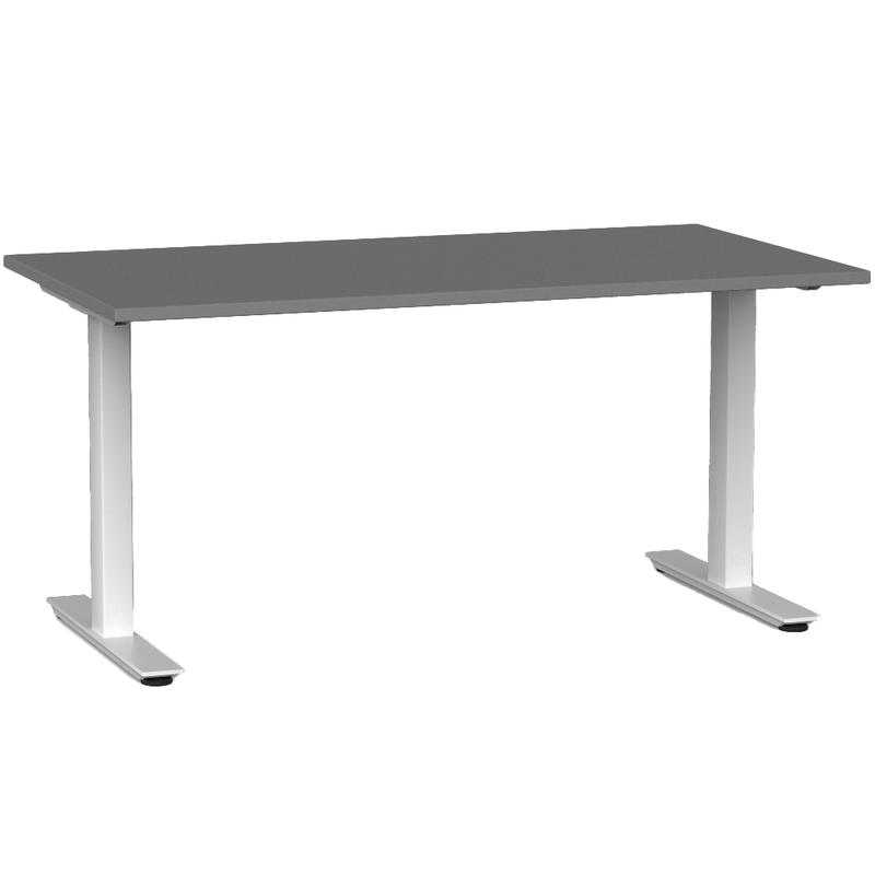 Agile Fixed Height Desk 1500 x 800 / Silver / White