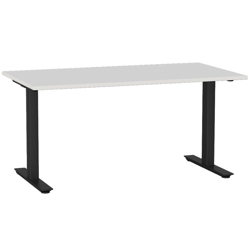 Agile Fixed Height Desk 1500 x 800 / White / Black