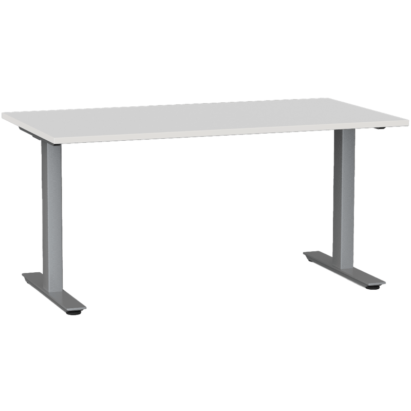 Agile Fixed Height Desk 1500 x 800 / White / Silver