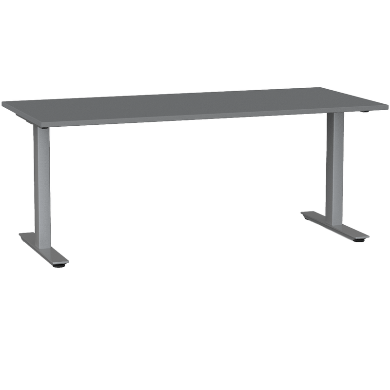 Agile Fixed Height Desk 2000 x 700 / Silver / Silver