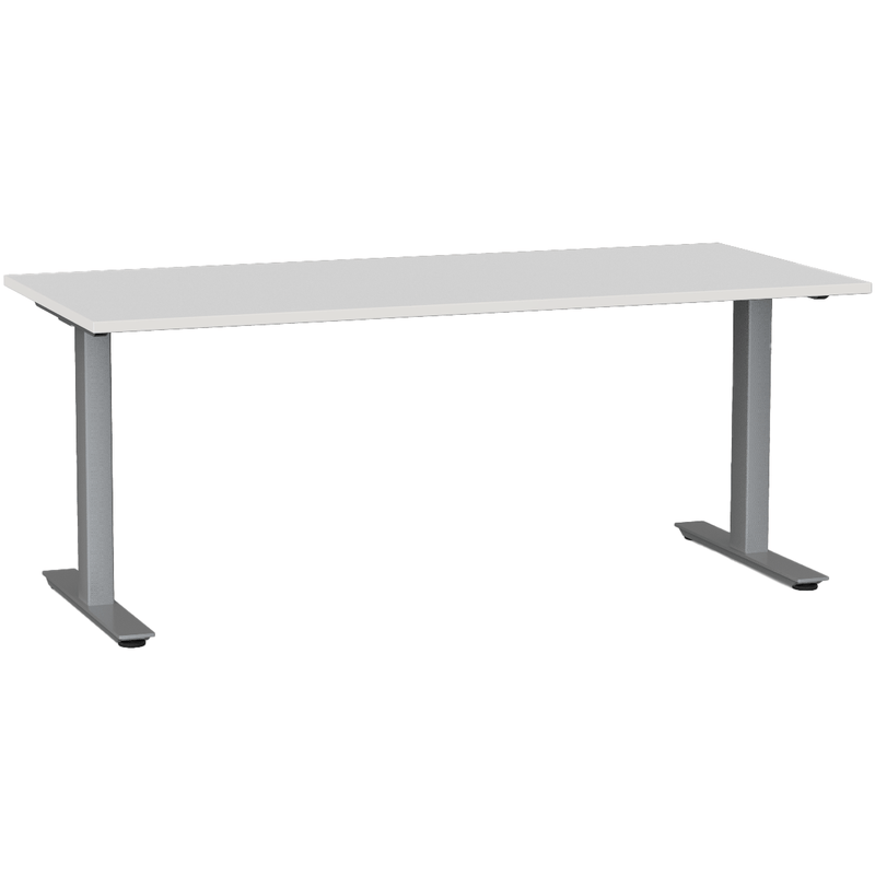 Agile Fixed Height Desk 2000 x 700 / White / Silver