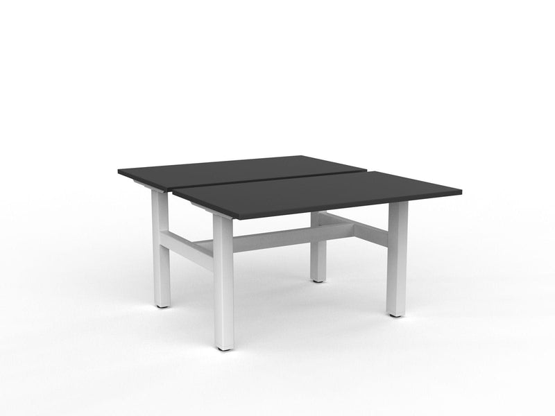 Agile Fixed Height Shared Desk 1200 x 700 / Black / White