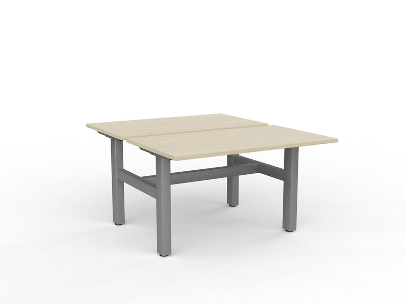 Agile Fixed Height Shared Desk 1200 x 700 / Nordic Maple / Silver