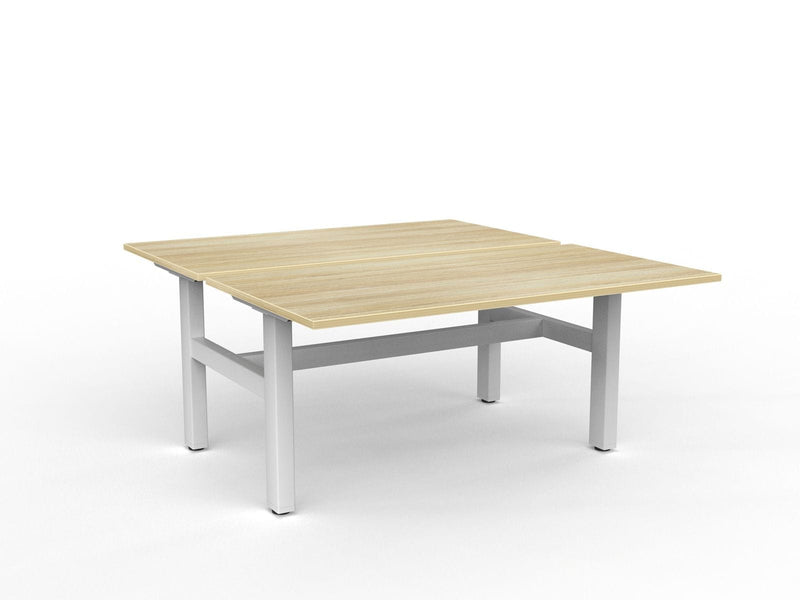 Agile Fixed Height Shared Desk 1500 x 800 / Atlantic Oak / White