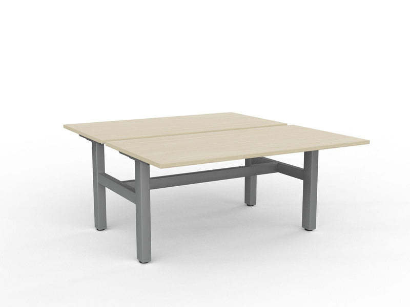 Agile Fixed Height Shared Desk 1500 x 800 / Nordic Maple / Silver