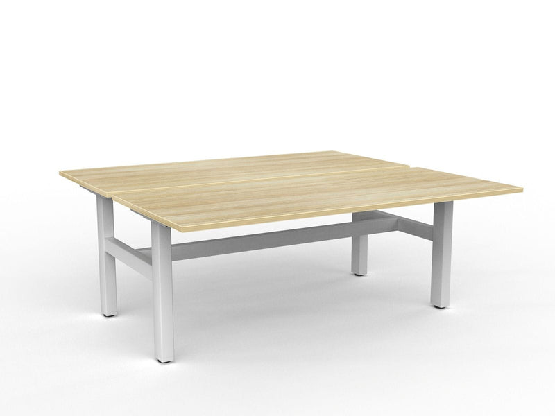 Agile Fixed Height Shared Desk 1800 x 800 / Atlantic Oak / White