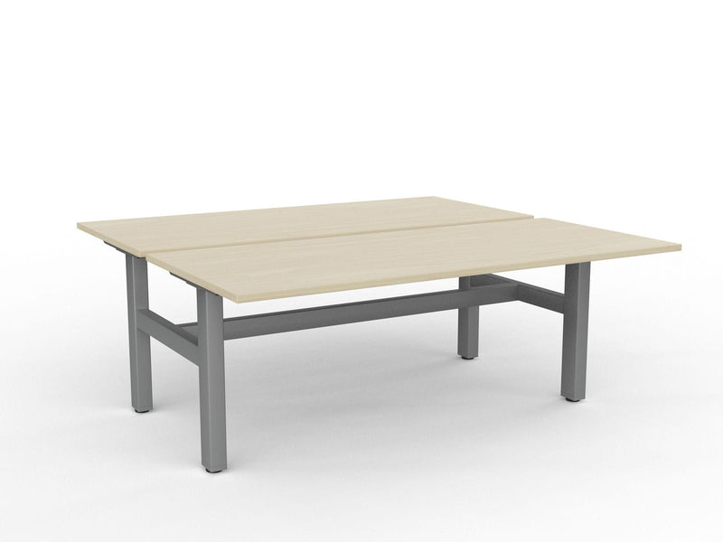 Agile Fixed Height Shared Desk 1800 x 800 / Nordic Maple / Silver