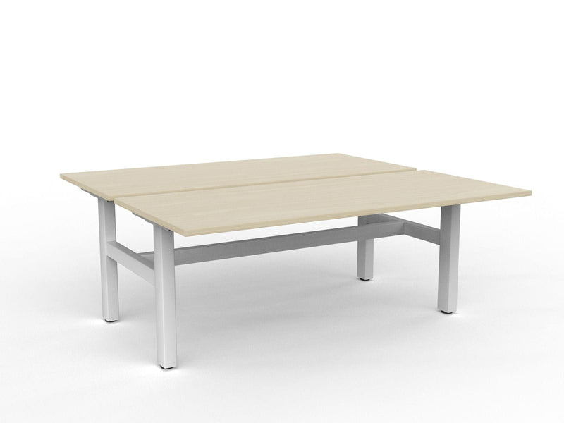 Agile Fixed Height Shared Desk 1800 x 800 / Nordic Maple / White