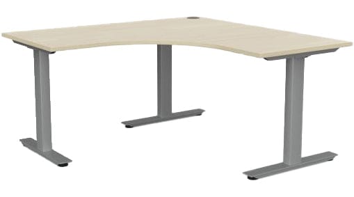 Agile Fixed Height Workstation 1500 x 1500 x 700 / Nordic Maple / Silver