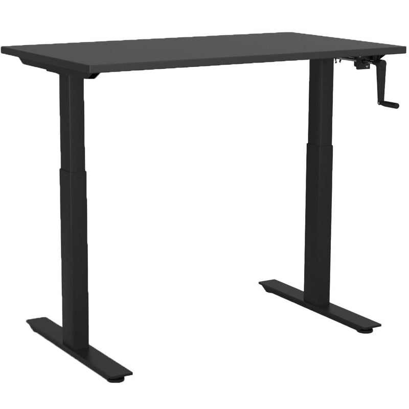 Agile Winder Height Adjustable Desk 1200 x 700 / Black / Black