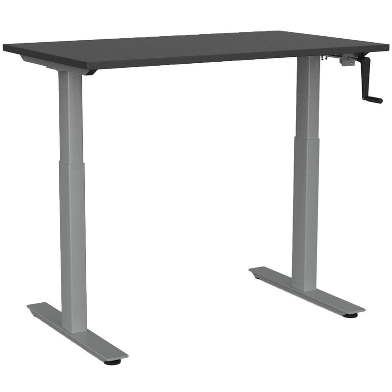 Agile Winder Height Adjustable Desk 1200 x 700 / Black / Silver