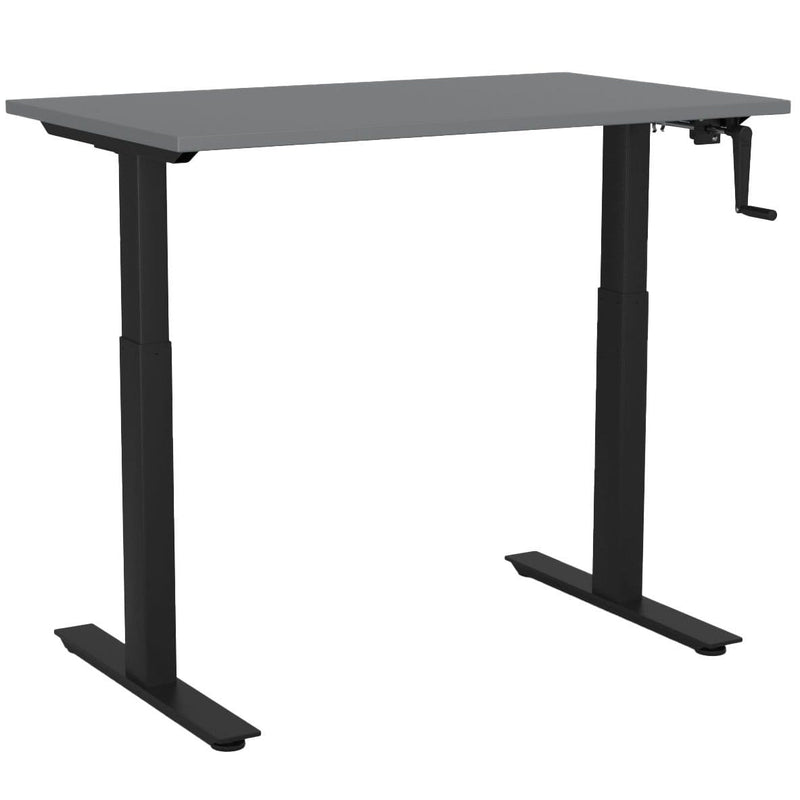Agile Winder Height Adjustable Desk 1200 x 700 / Silver / Black