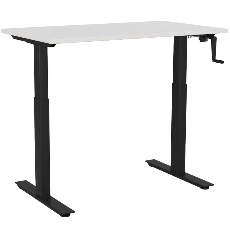 Agile Winder Height Adjustable Desk 1200 x 700 / White / Black