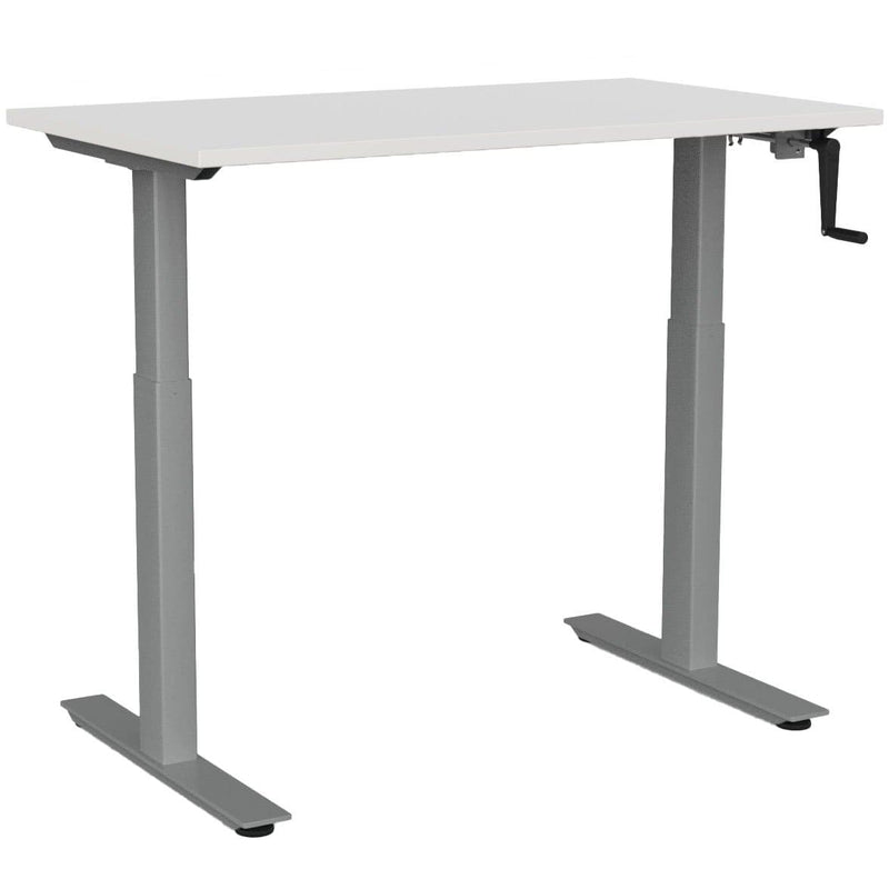 Agile Winder Height Adjustable Desk 1200 x 700 / White / Silver