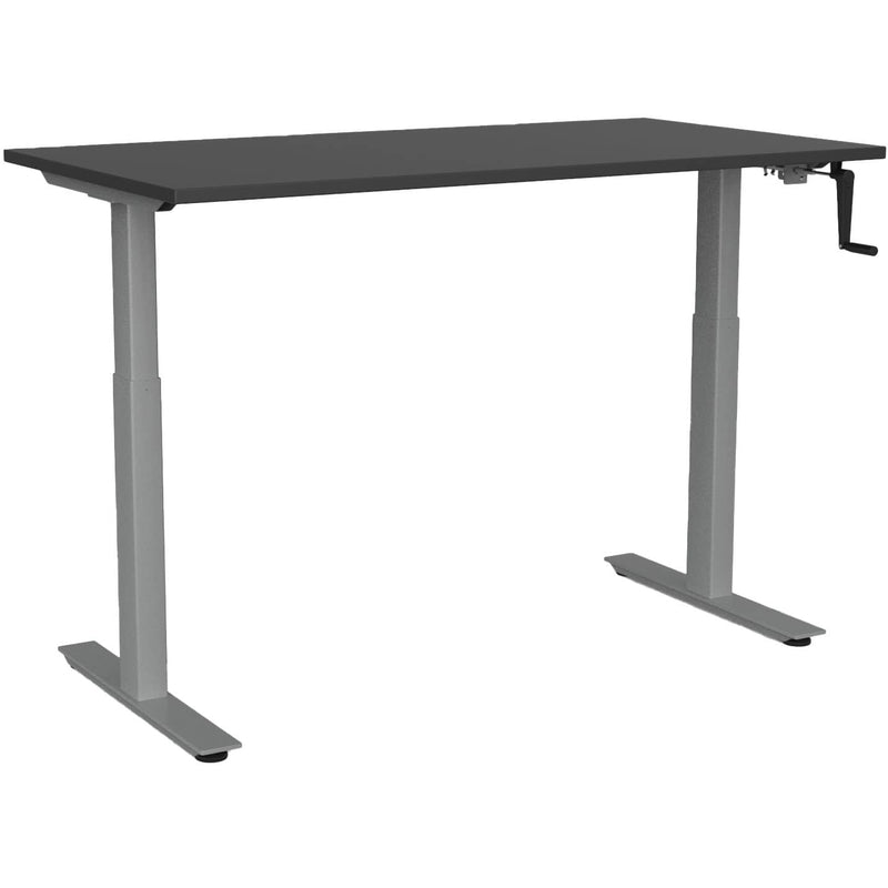 Agile Winder Height Adjustable Desk 1500 x 800 / Black / Silver