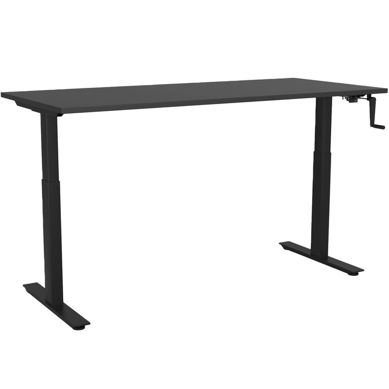 Agile Winder Height Adjustable Desk 1800 x 800 / Black / Black