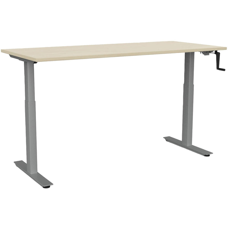 Agile Winder Height Adjustable Desk 1800 x 800 / Nordic Maple / Silver