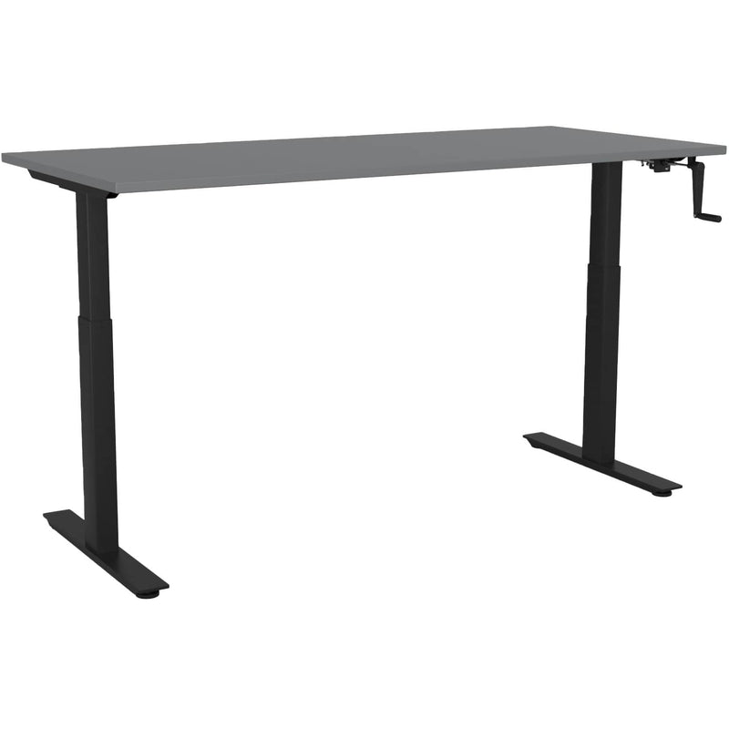 Agile Winder Height Adjustable Desk 1800 x 800 / Silver / Black