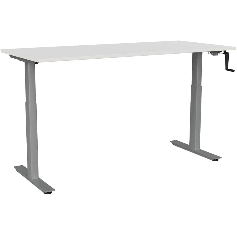 Agile Winder Height Adjustable Desk 1800 x 800 / White / Silver