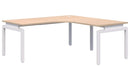 Balance 90 Corner Workstation Desk 1500x1500x800 (Left Hand Return) / Refined Oak Naturale / Black