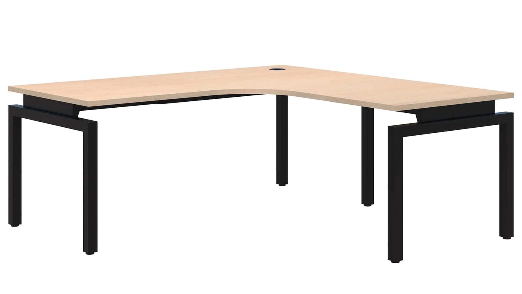 Balance 90 Corner Workstation Desk 1500x1500x800 (Left Hand Return) / Snow Velvet / White