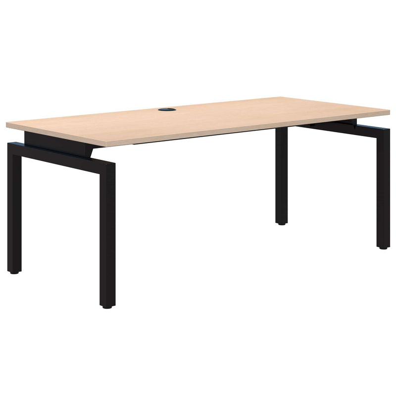 Balance Fixed Height Single Desk 1200 x 700 / Refined Oak Naturale / Black