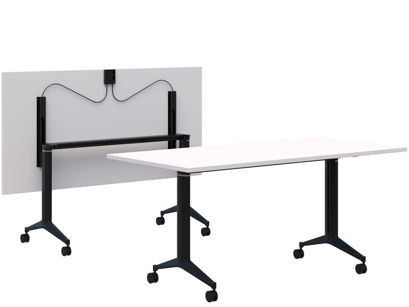 Boost Flip Table 1200 x 800 / Snow Velvet / Black