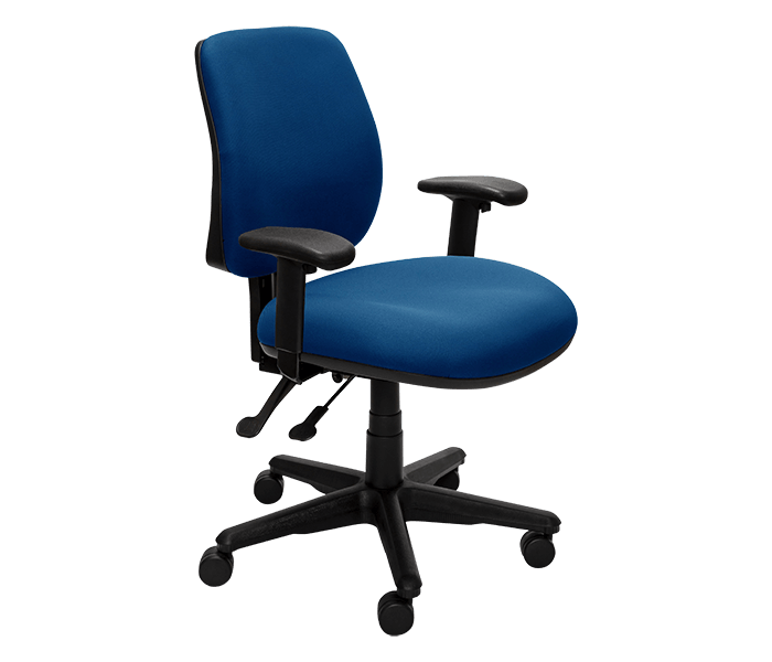 Buro Roma 2 Lever Mid Back Dark Blue / With Arms / Unassembled
