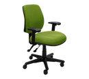 Buro Roma 2 Lever Mid Back Green / With Arms / Unassembled