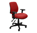 Buro Roma 2 Lever Mid Back Red / With Arms / Unassembled