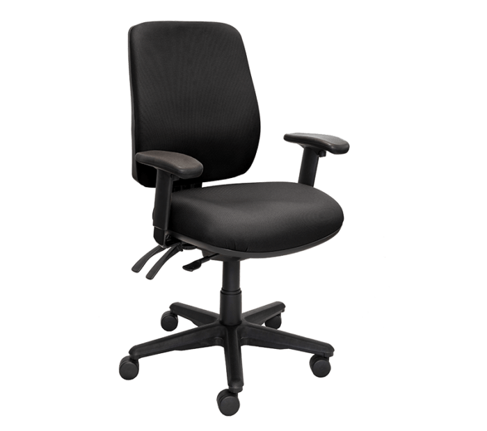 Buro Roma 3 Lever High Back Black / With Arms / Unassembled
