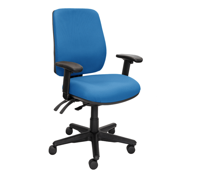 Buro Roma 3 Lever High Back Dark Blue / With Arms / Unassembled