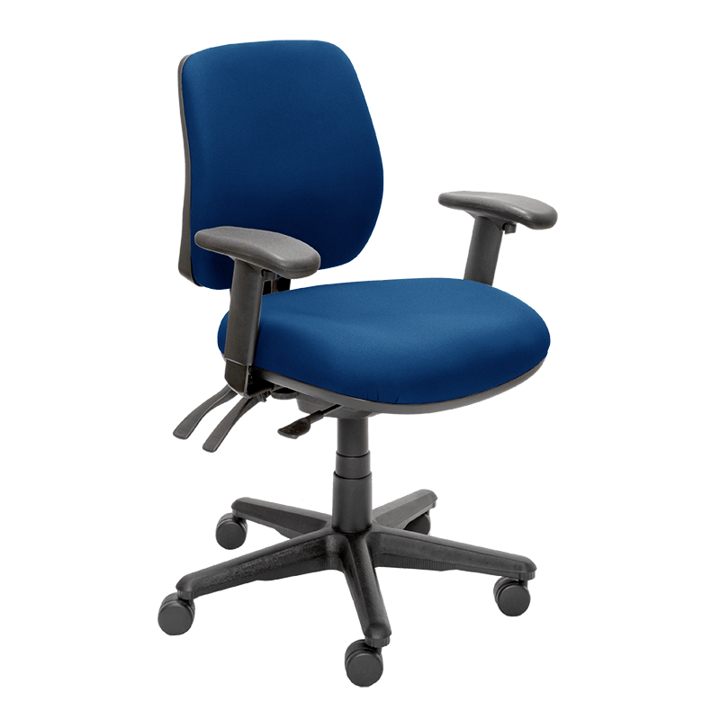 Buro Roma 3 Lever Mid Back Dark Blue / With Arms / Unassembled