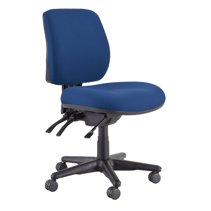 Buro Roma 3 Lever Mid Back Dark Blue / Without / Unassembled