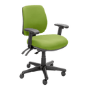 Buro Roma 3 Lever Mid Back Green / With Arms / Unassembled