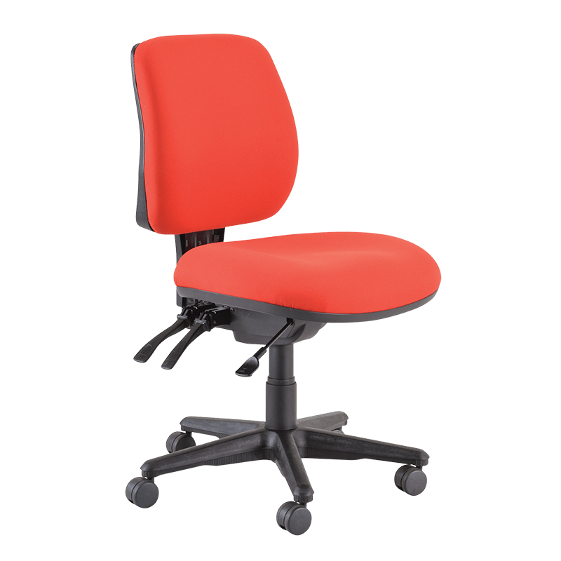 Buro Roma 3 Lever Mid Back Red / Without / Unassembled