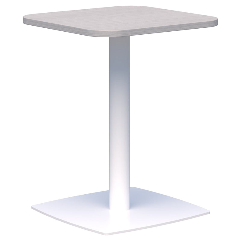 Classic Square Table 600 x 600 / Silver Strata Naturale / White
