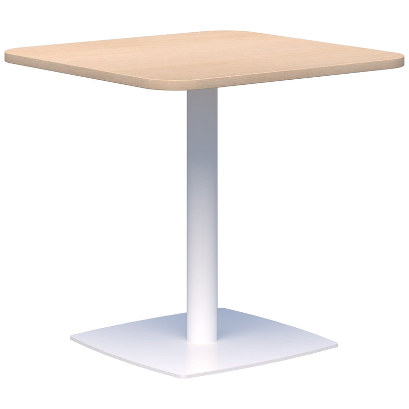 Classic Square Table 800 x 800 / Refined Oak Naturale / White