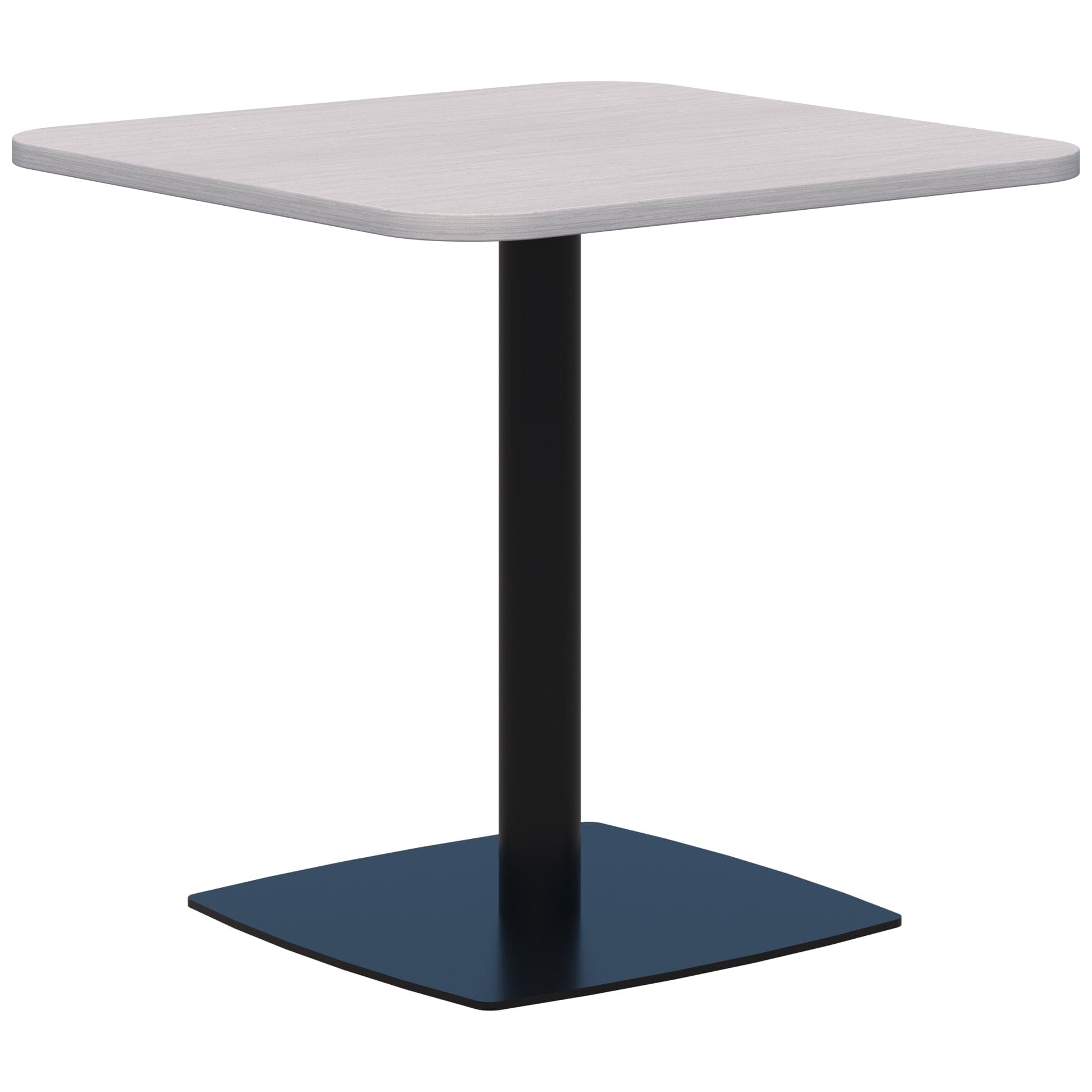 Classic Square Table 800 x 800 / Silver Strata Naturale / Black