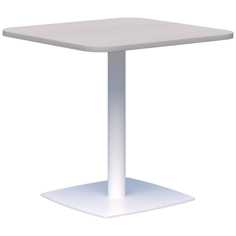 Classic Square Table 800 x 800 / Silver Strata Naturale / White