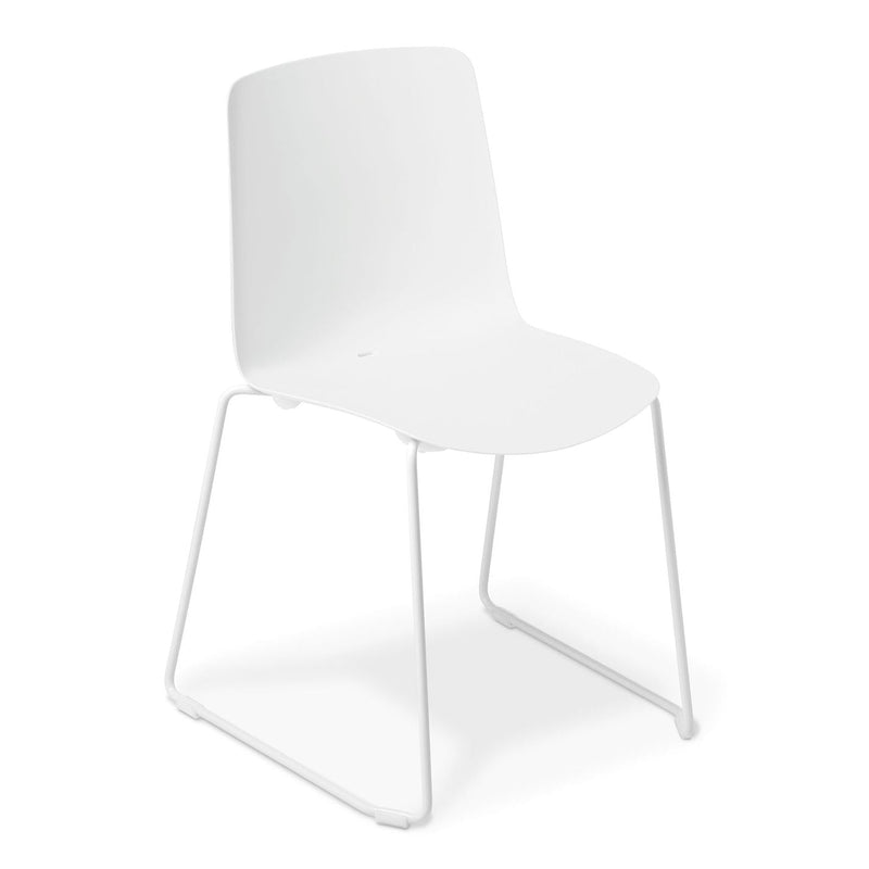 Coco Visitor Chair White / Sled