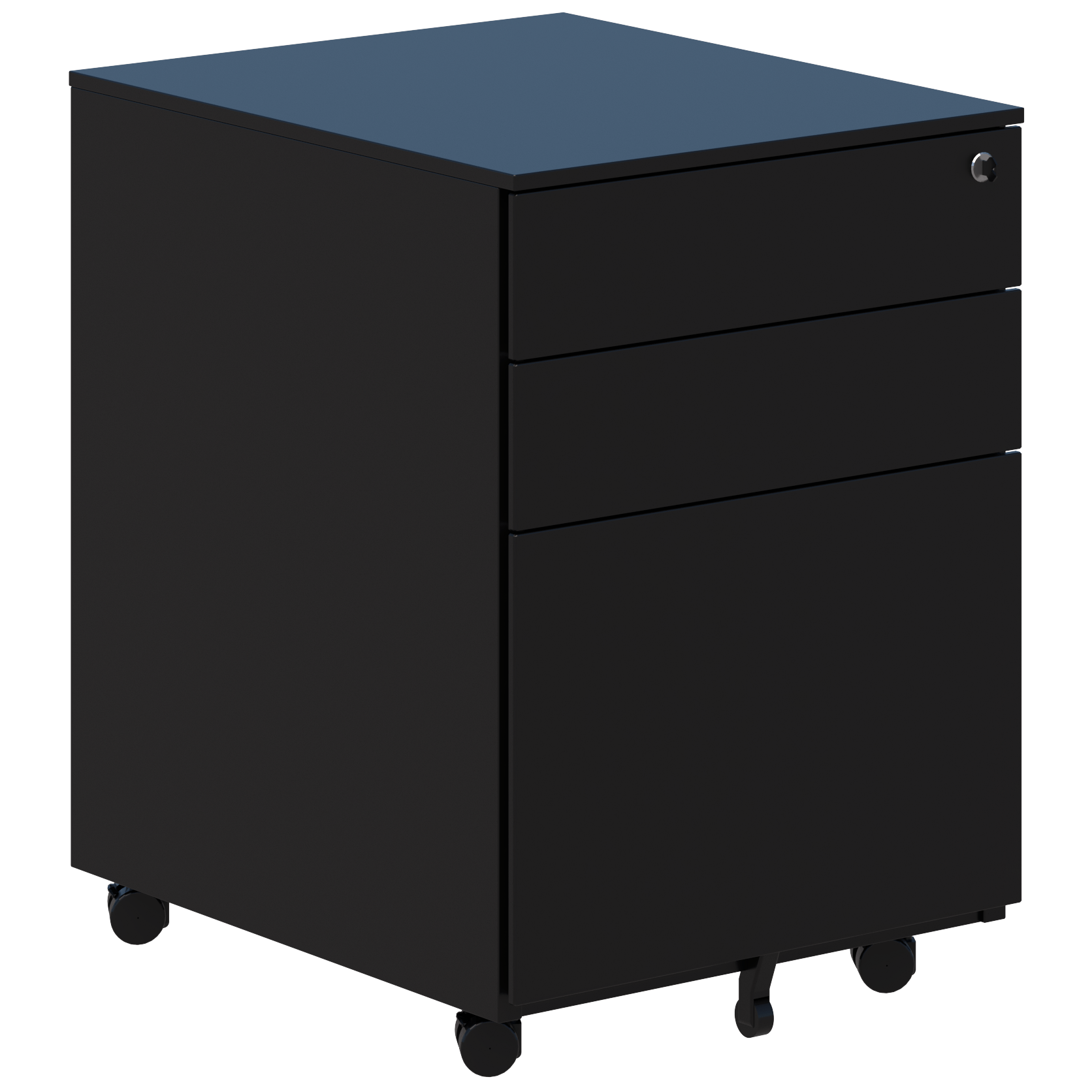 Cube Mobile Pedestal Black