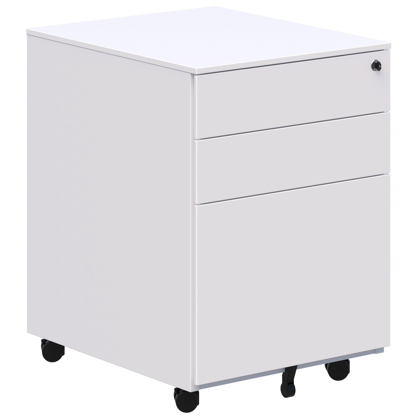 Cube Mobile Pedestal White