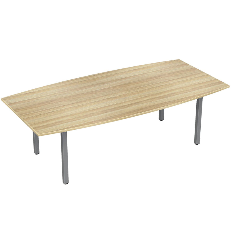 Cubit Boardroom Table Atlantic Oak / Silver