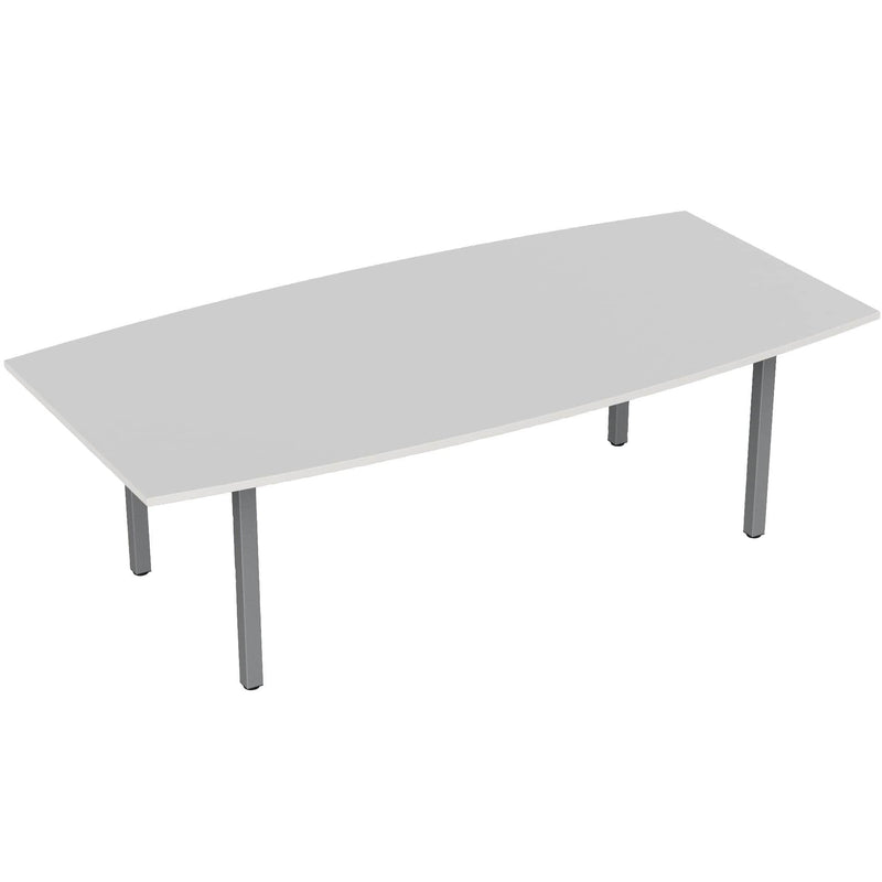 Cubit Boardroom Table White / Silver
